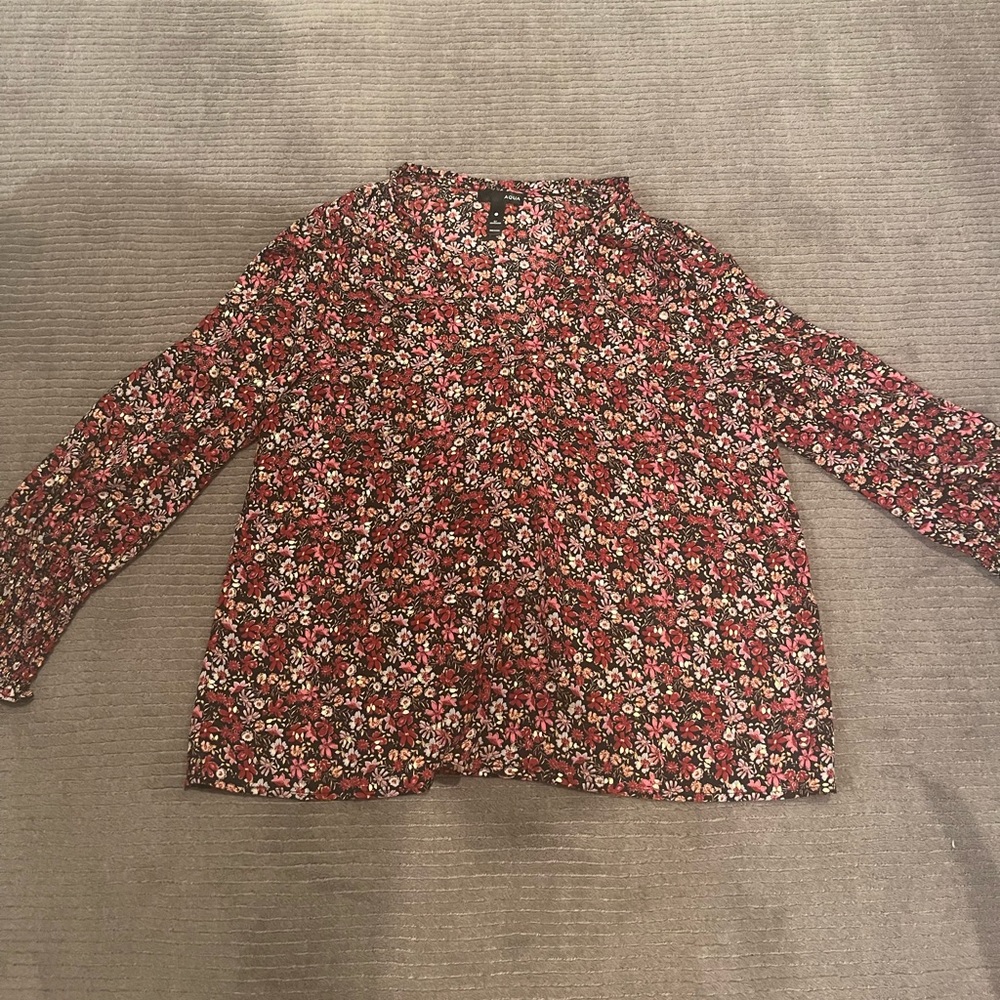 Aqua Floral Blouse